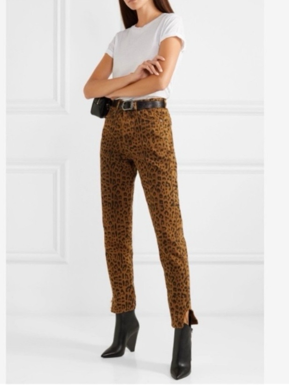 Saint Laurent Leopard Print Women’s Jeans - Brown Animal Print SZ 25